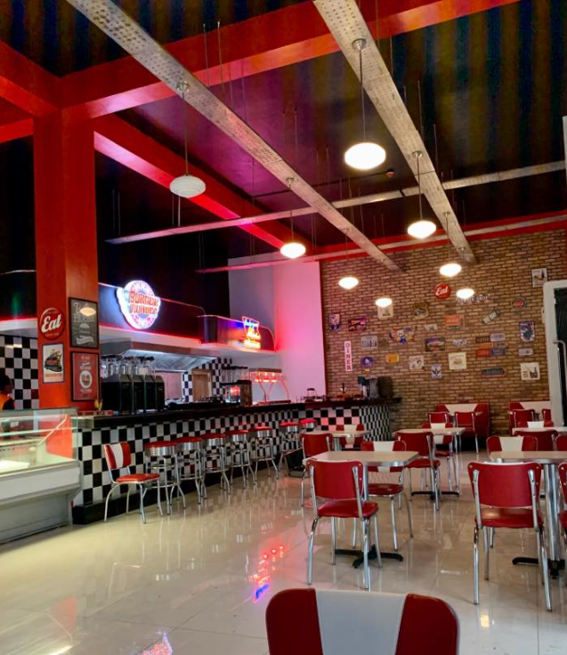 Step into Good Times.
Feelin' nostalgic? Our retro booths, classic jukebox, and vibrant vibe are a direct ticket to a better mood.

Good looks. Great burgers.